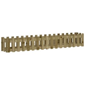 vidaXL Garden Raised Bed with Fence Design 200x30x30 cm Impregnated Wood Pine