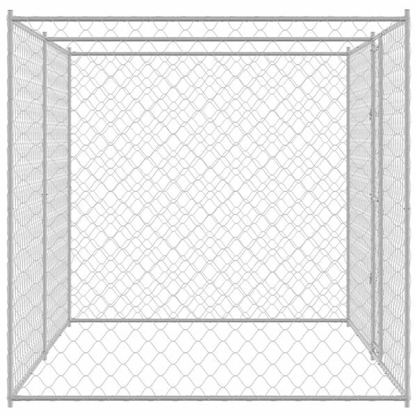 vidaXL Dog Cage Silver 400 x 200 x 256 cm Galvanised Steel