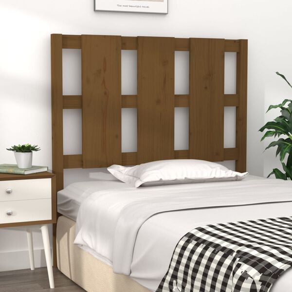 vidaXL Bed Headboard Honey Brown 105.5x4x100 cm Solid Wood Pine