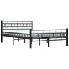 vidaXL Bed Frame without Mattress Black Steel 140x200 cm