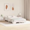 vidaXL Bed Frame White 120 x 190 cm Solid Pine Wood