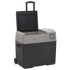 vidaXL Cool Box with Wheel and Adapter Black&Grey 40 L Polypropylene