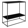 House Nordic Console Table with 2 Shelves Avery Black