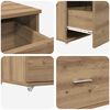 vidaXL Desk Artisan Oak 131.5 x 50 x 106.5 cm Engineered Wood