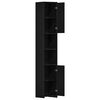 vidaXL Bathroom Cabinet Black Oak 30x30x183.5 cm Engineered Wood