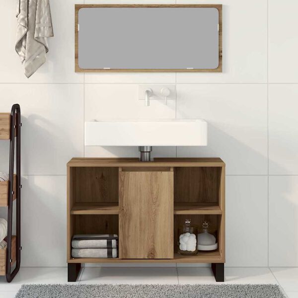 vidaXL Bathroom Cabinet Artisan Oak 80 x 33 x 60 cm Engineered Wood