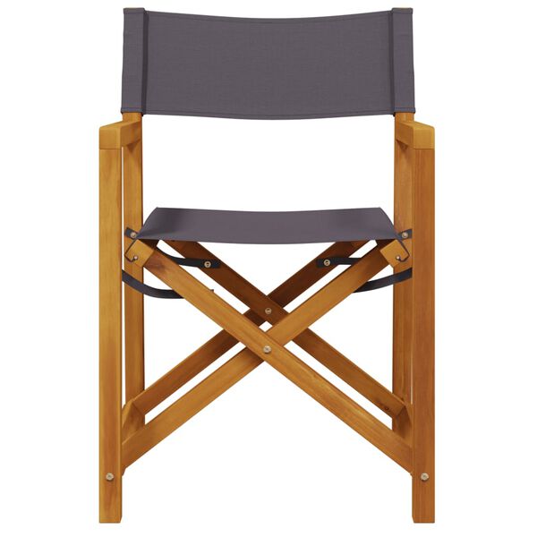 vidaXL 4 Piece Folding Garden Chairs Dark Grey Fabric