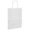 vidaXL Paper Bags 50 pcs with Handles White 21x11x28 cm
