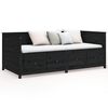 vidaXL Day Bed without Mattress Black 80x200 cm Solid Wood Pine
