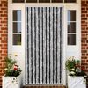 vidaXL Fly Curtain Grey and Black 90x200 cm Chenille