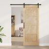 vidaXL Sliding Door Brown 83 x 211 cm Solid Pine Wood