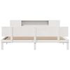 vidaXL Bookcase Bed without Mattress White 180x200 cm Super King Solid Wood Pine