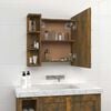 vidaXL Mirror Cabinet with LED Smoked Oak 70x16.5x60 cm