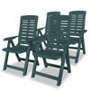 vidaXL 5 Piece Outdoor Dining Set Plastic Green