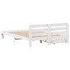 vidaXL Bed Frame without Mattress White 140x190 cm Solid Wood Pine