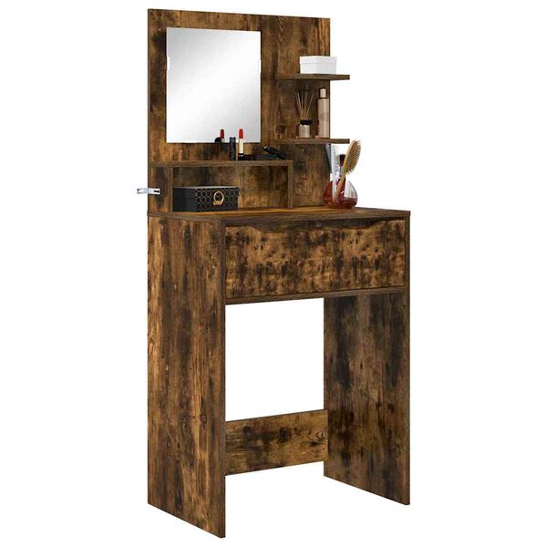 vidaXL Bedroom Dressing Tables Smoked Oak 80 x 39.6 x 135 cm
