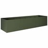 vidaXL Garden Planter Olive Green 280 x 80 x 60 cm Cold-rolled Steel