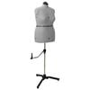 vidaXL Adjustable Dress Form Female Height Adjustable Grey L Velvet