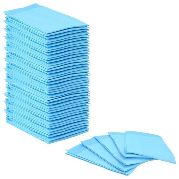 vidaXL Pet Training Pad 50 pcs Blue and White 60 x 60 cm