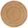 vidaXL Area Rug Hand-braided Jute 180 cm Round