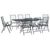 vidaXL Garden Dining Set 9 pcs Anthracite Mesh and Steel