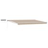 vidaXL Electric Retractable Awning Beige and White 4.5 x 3 m