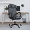 vidaXL Reclining Office Chair Black Faux Leather