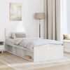 vidaXL Bed Frame with Headboard White 90 x 190 cm Solid Pine Wood