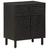vidaXL Bedside Cabinet Black 50x33x60 cm Solid Wood Mango