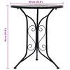 vidaXL Mosaic Bistro Table Grey 61cm Ceramic