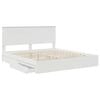 vidaXL Storage Bed with Headboard White 200 x 200 cm Engineered Wood