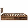 vidaXL Bed Frame with Headboard Old Wood 160 x 200 cm Solid Pine Wood