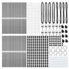 vidaXL Fence Post 52 pcs Grey 3.2 x 3.2 x 150 cm