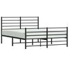 vidaXL Metal Bed Frame without Mattress with Footboard Black 160x200cm