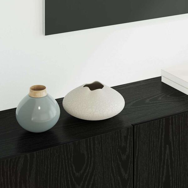 vidaXL TV Wall Unit Wall-mounted 5 pcs Black Oak Engineered Wood