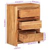 vidaXL Drawer Cabinet 55x33x75 cm Solid Wood Acacia