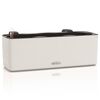 LECHUZA Planter CUBE color triple with Brackets White 13680