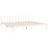 vidaXL Bed Frame without Mattress White 200x200 cm Solid Wood Pine