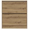 vidaXL Shoe Cabinet Smoked Oak 80x21x87.5 cm Engineered Wood