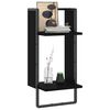 vidaXL Wall Shelf with Bar Black 30x25x65 cm