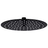 vidaXL Rain Shower Head Stainless Steel 25 cm Round Black