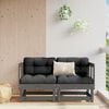 vidaXL Garden Corner Sofas 2 pcs Grey Solid Wood Pine