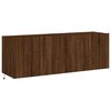 vidaXL TV Wall Cabinets with LED Lights 2 pcs Brown Oak 60x35x41 cm