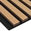 vidaXL Acoustic Wall Panels 2 pcs Slatted 60.5x60 cm Oak Veneer