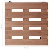 vidaXL Plant Trolleys 2 pcs Brown 30x30x7.5 cm WPC