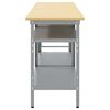 vidaXL Work Bench Set with Shelf with Storage 3 pcs Grey Steel