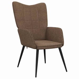 vidaXL Relaxing Chair Brown Fabric