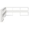 vidaXL Bookcase Headboard L-Shaped White 180 cm Solid Wood Pine