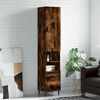 vidaXL Highboard Smoked Oak 34.5x34x180 cm Engineered Wood
