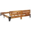 vidaXL Bed Frame without Mattress with Brushed Finish 180x200cm